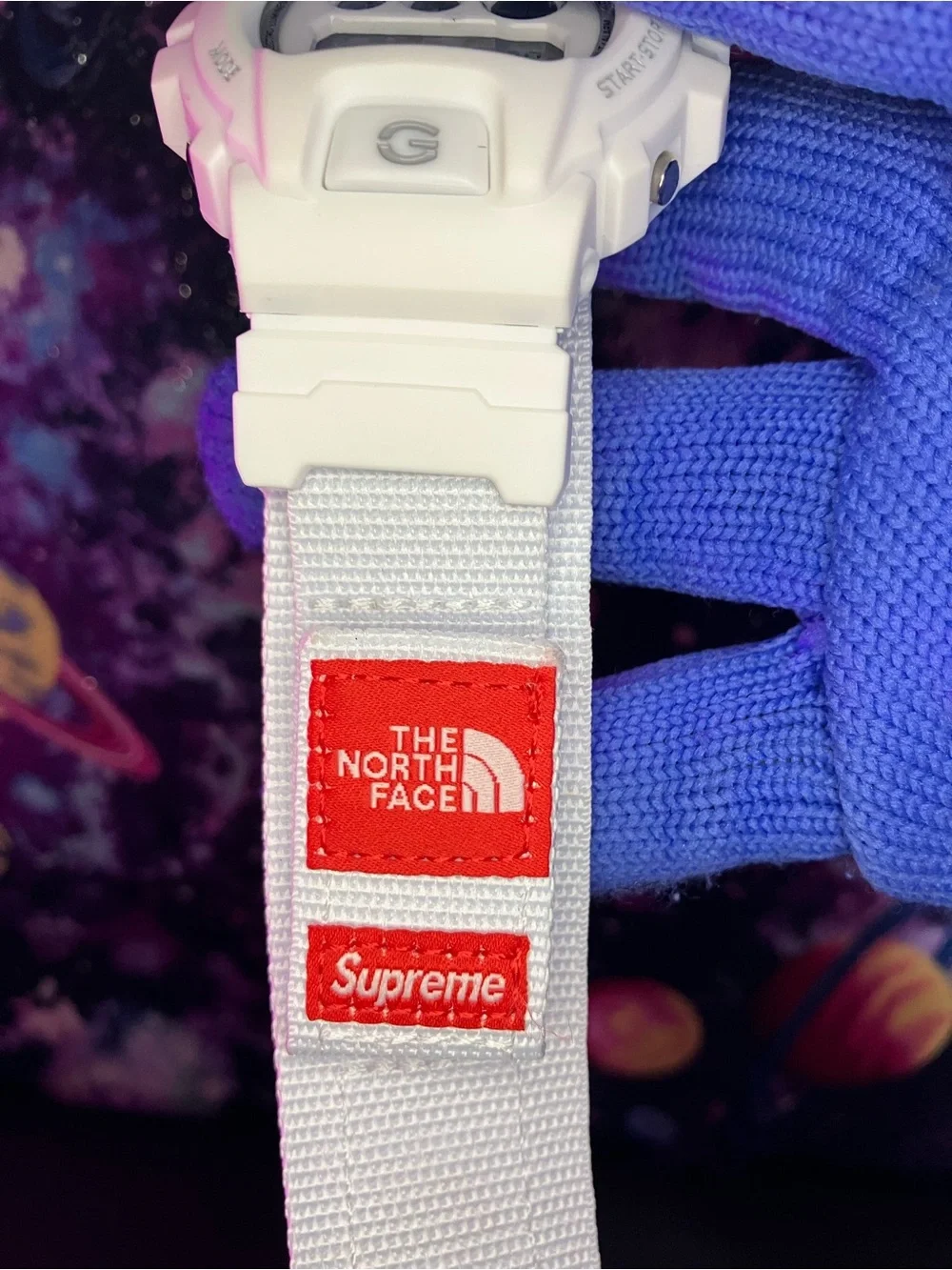 Custom G Shock Supreme Collab White and Red Colorway